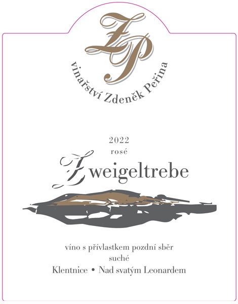 Zweigeltrebe 2022, rosé, víno s přívl. pozdní sběr 