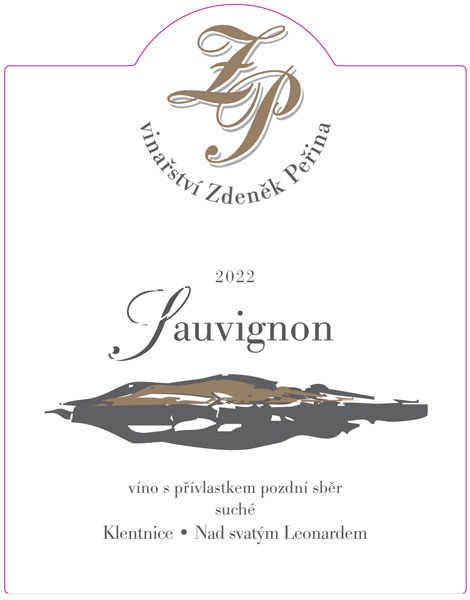 Sauvignon 2022, víno s přívl. pozdní sběr 